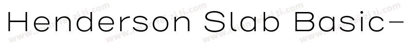 Henderson Slab Basic字体转换